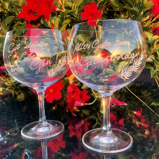 Schott Zwiesel Gin Tonic Ballon Glas 710 ml, 2er-Set - OPTIONAL MIT GRAVUR - Glocal Gin