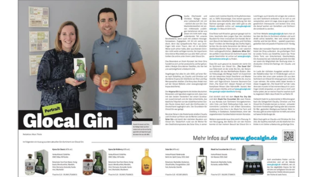 Glocal Gin zu Gast im Stadtmagazin