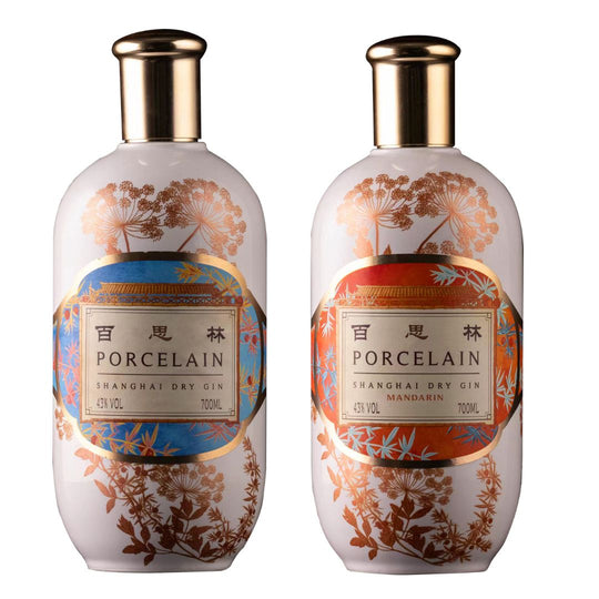 Porcelain Shanghai Gin, der Trendgin aus China - Bundle Shanghai Dry & Mandarin Gin