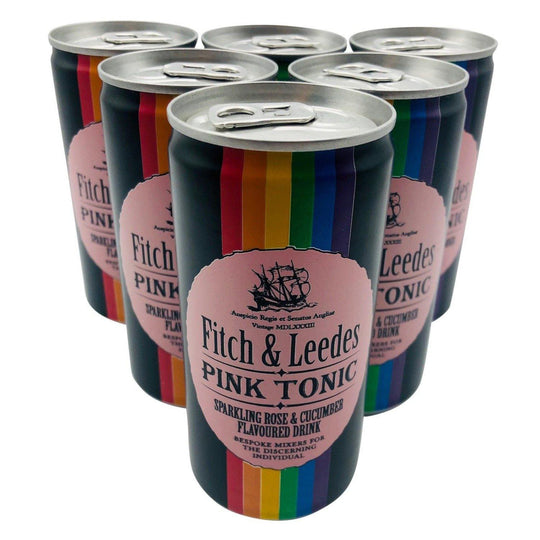 Fitch & Leedes Pink Tonic aus Südafrika, 6x200 ml - Glocal Gin
