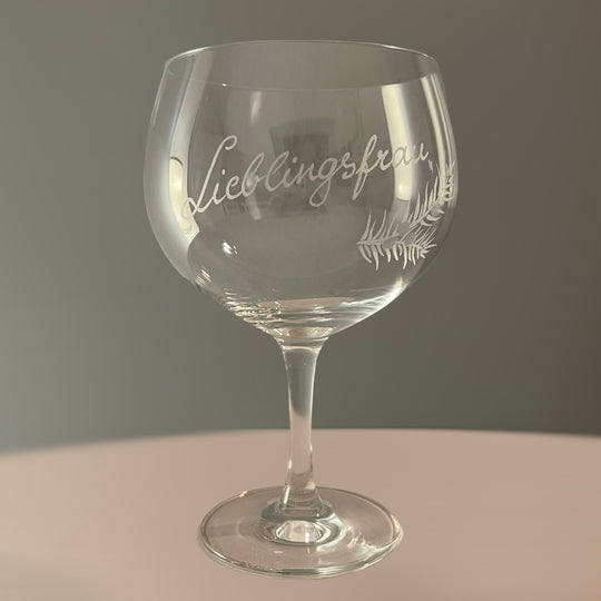 Glasgravur auf 2 Gläsern