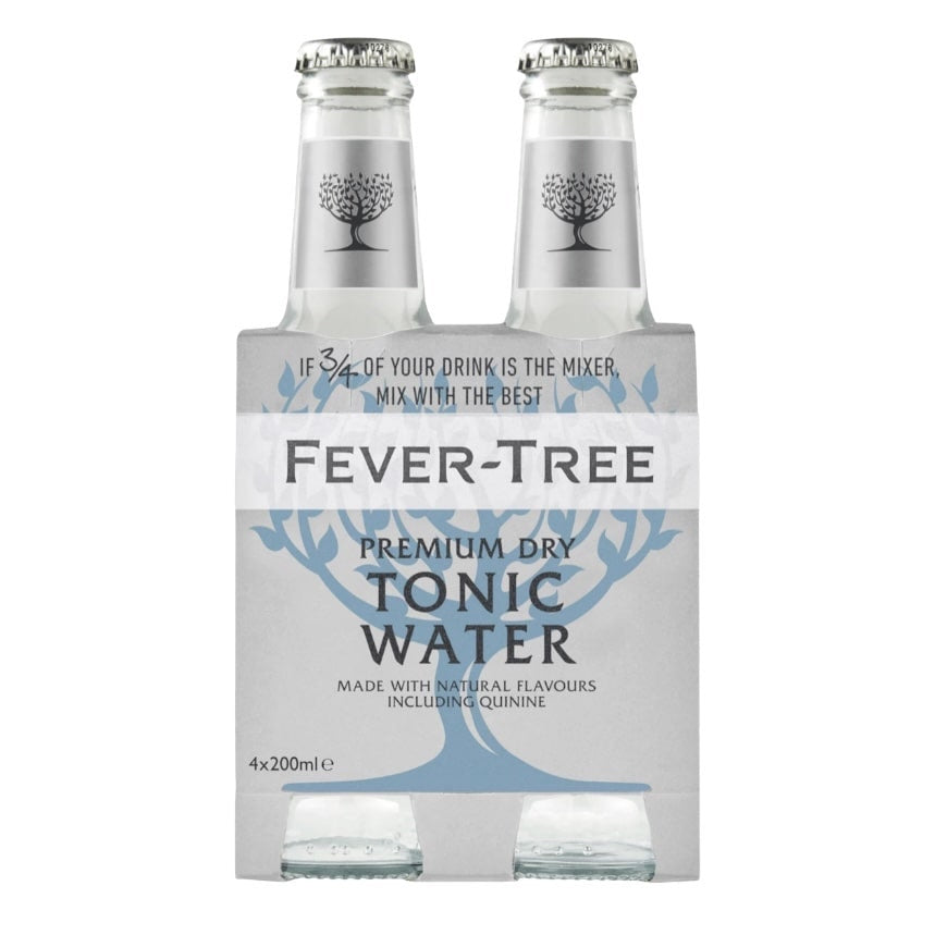 Fever Tree Premium DRY Tonic aus England, 4x200 ml